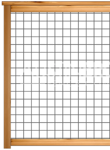 3D design mockup of a bull panel fence.