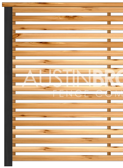 3D design mockup of a horizontal fence.