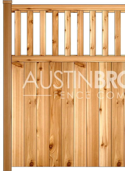 3D design mockup of a vertical fence.