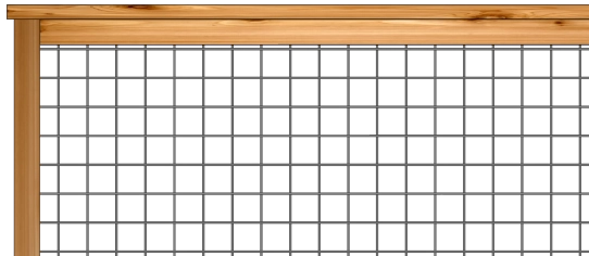 3D cropped mockup of a bull panel fence.