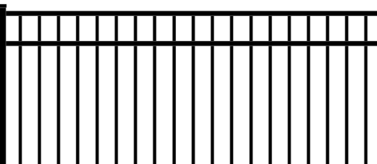 3D cropped mockup of an iron fence.